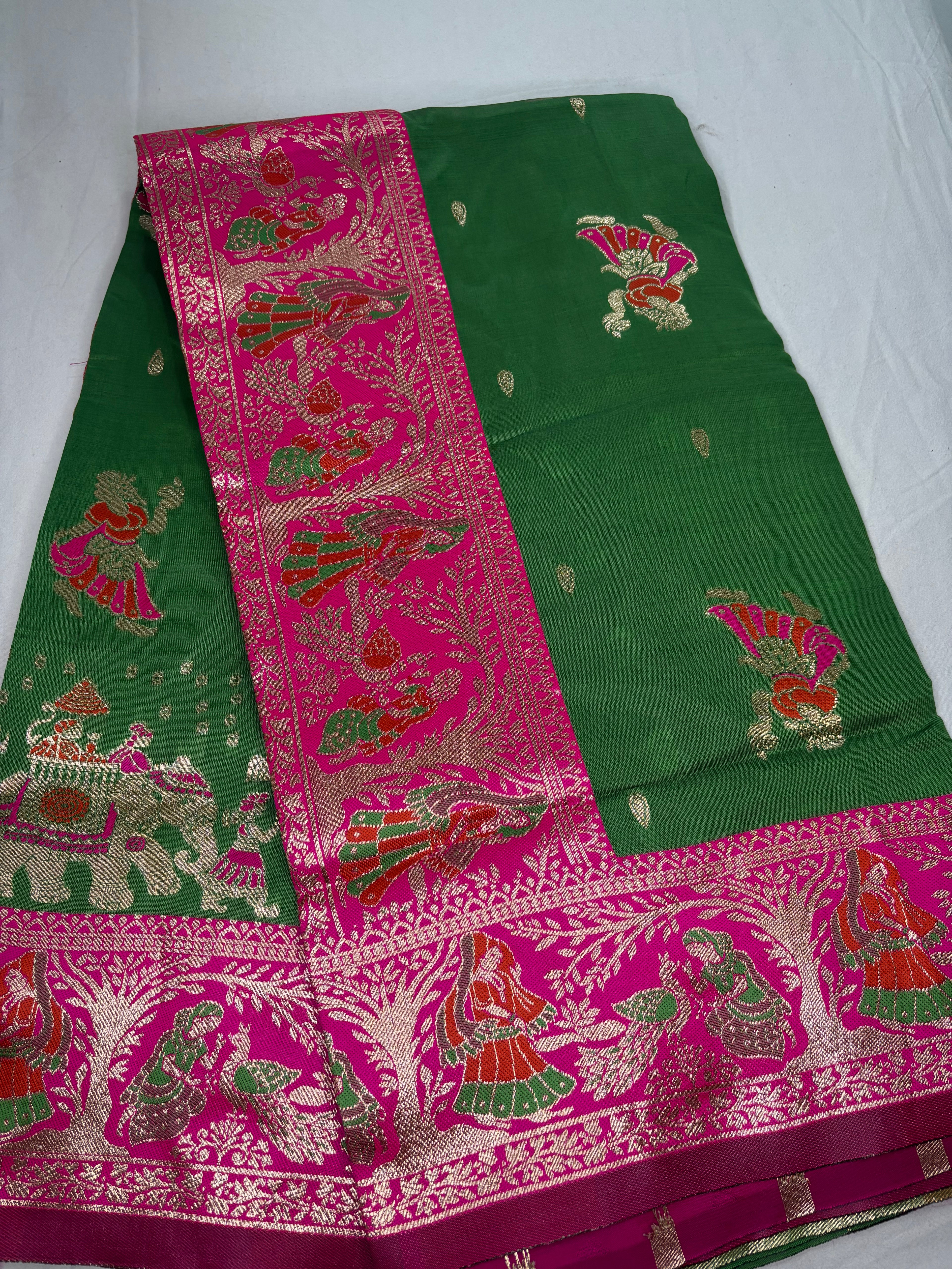 Jacquard Pashmina Butti Print Saree for Festive Wear