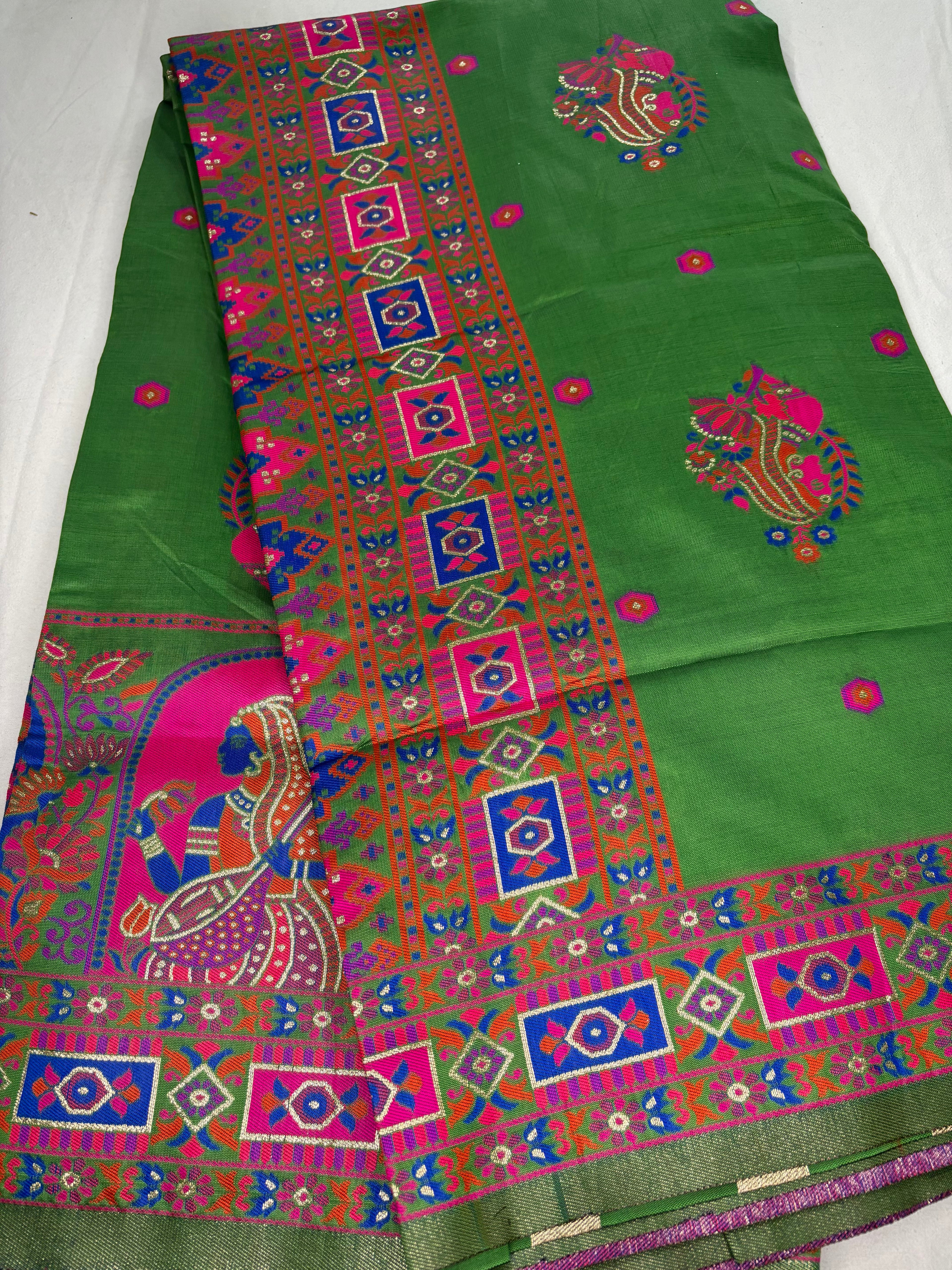 Jacquard Pashmina Kota Doll Print Elegant Sari for Festive and Casual Wear