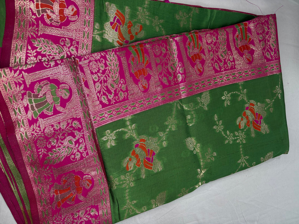 Jacquard Pashmina Floral Print Elegant Saree for Festive Wear