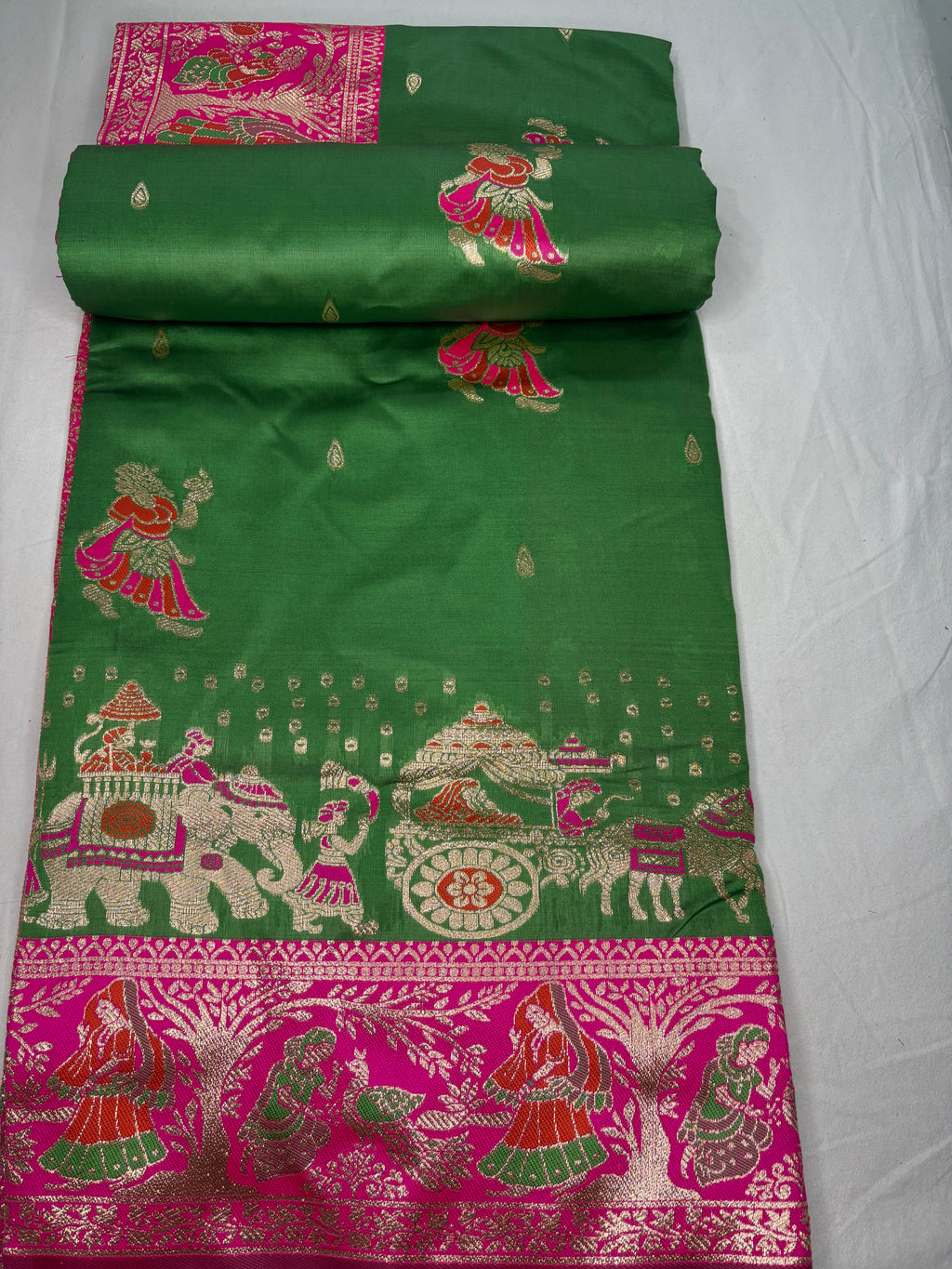 Jacquard Pashmina Butti Print Saree for Festive Wear