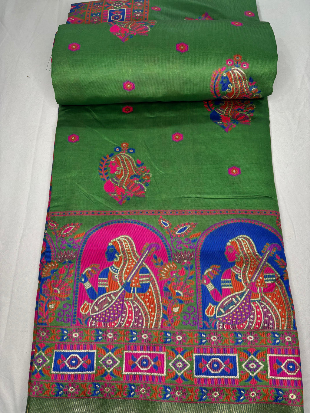 Jacquard Pashmina Kota Doll Print Elegant Sari for Festive and Casual Wear