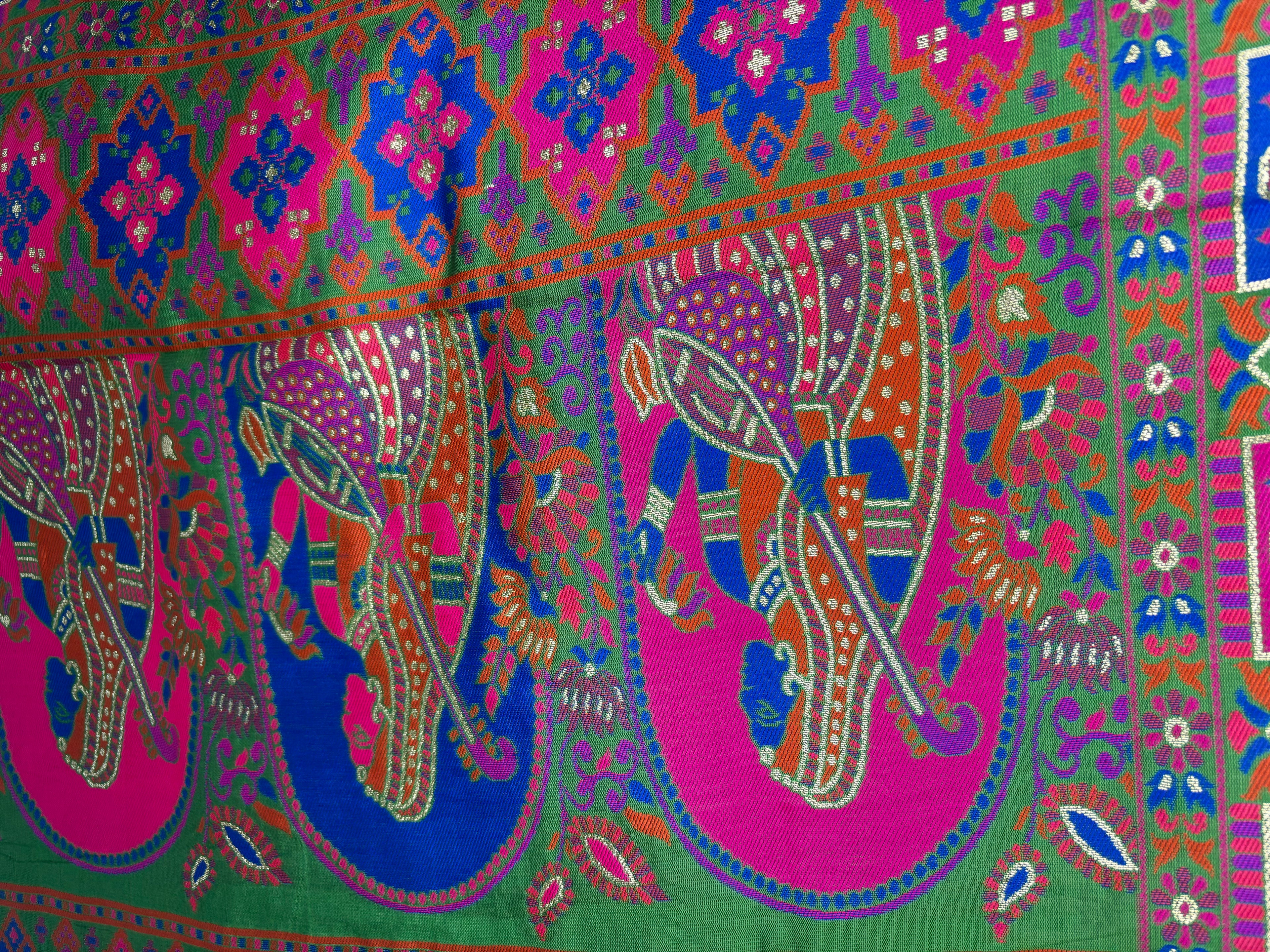 Jacquard Pashmina Kota Doll Print Elegant Sari for Festive and Casual Wear
