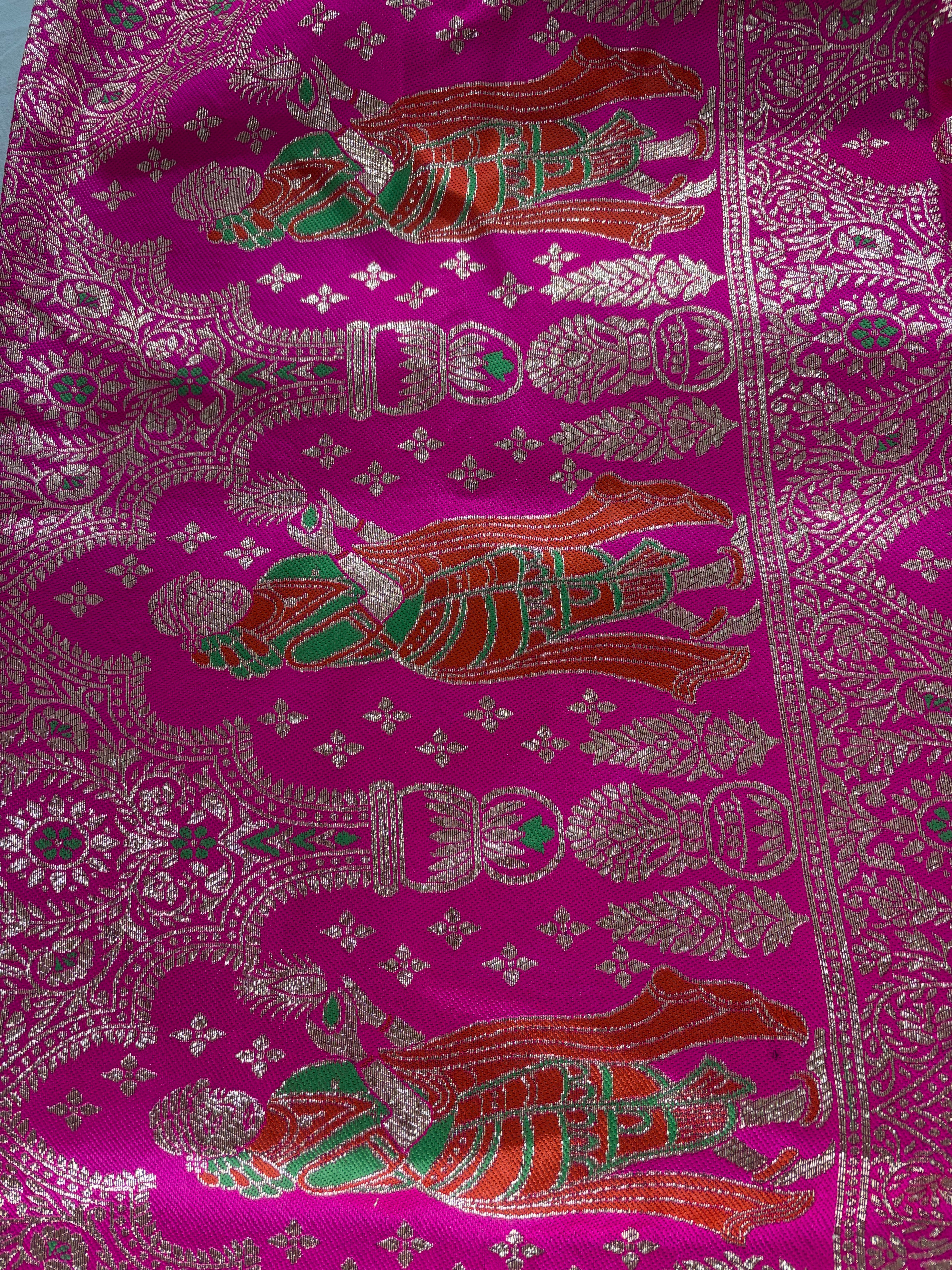 Jacquard Pashmina Butti Print Saree for Festive Wear