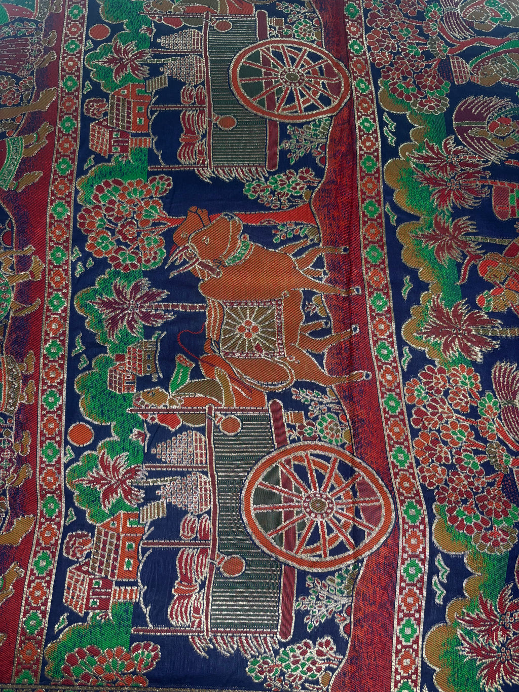 Jacquard Pashmina Floral and Leaves Print Elegant Saree for Festive Wear
