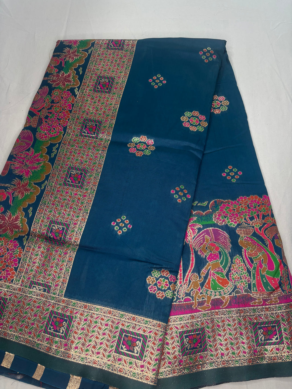 Jacquard Pashmina Floral and Leaves Print Elegant Saree for Festive Wear