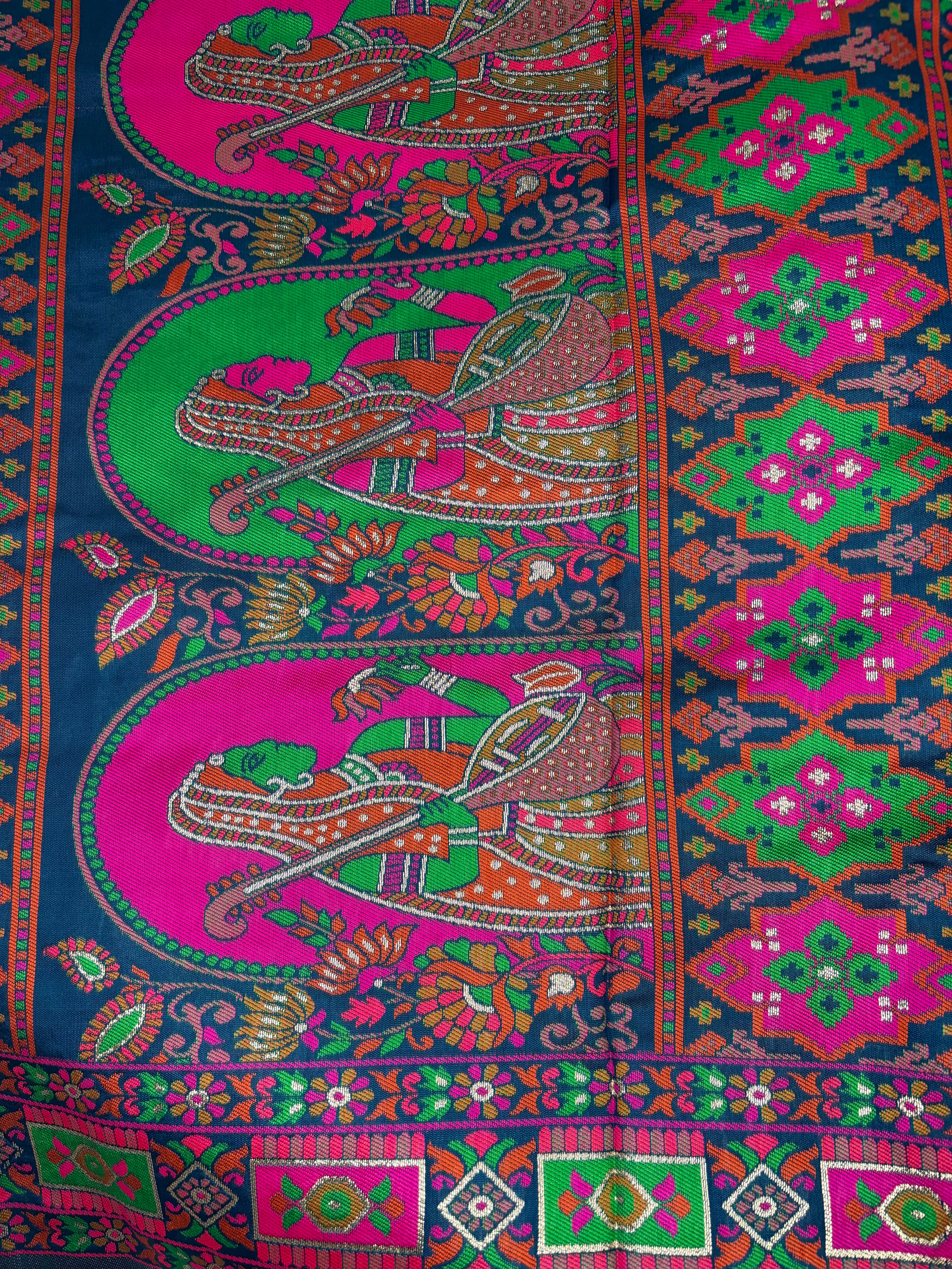 Jacquard Pashmina Kota Doll Print Elegant Sari for Festive and Casual Wear