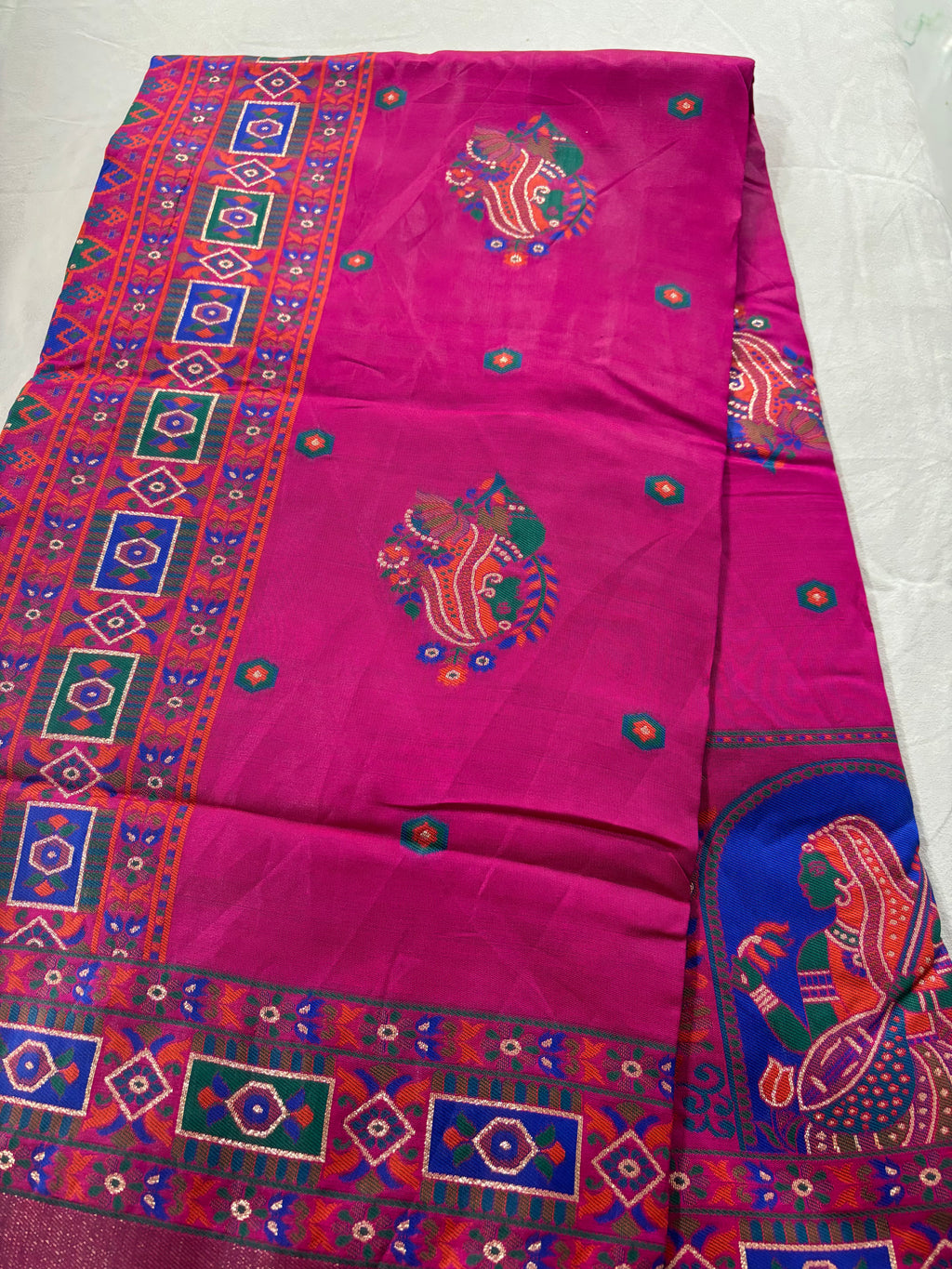 Jacquard Pashmina Kota Doll Print Elegant Sari for Festive and Casual Wear