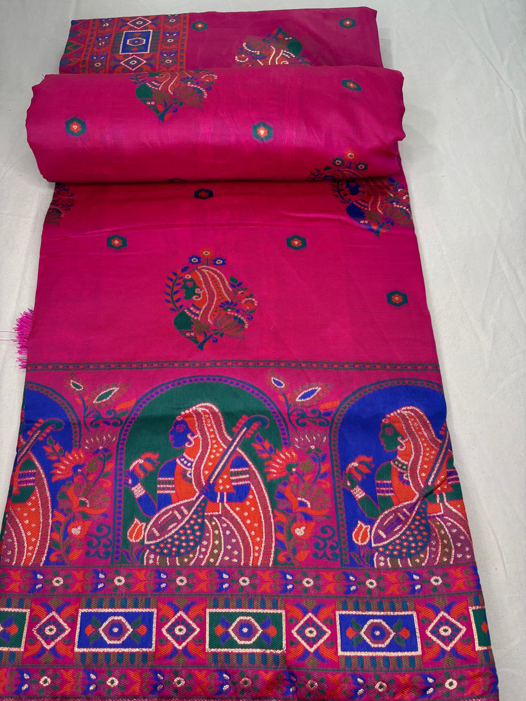 Jacquard Pashmina Kota Doll Print Elegant Sari for Festive and Casual Wear
