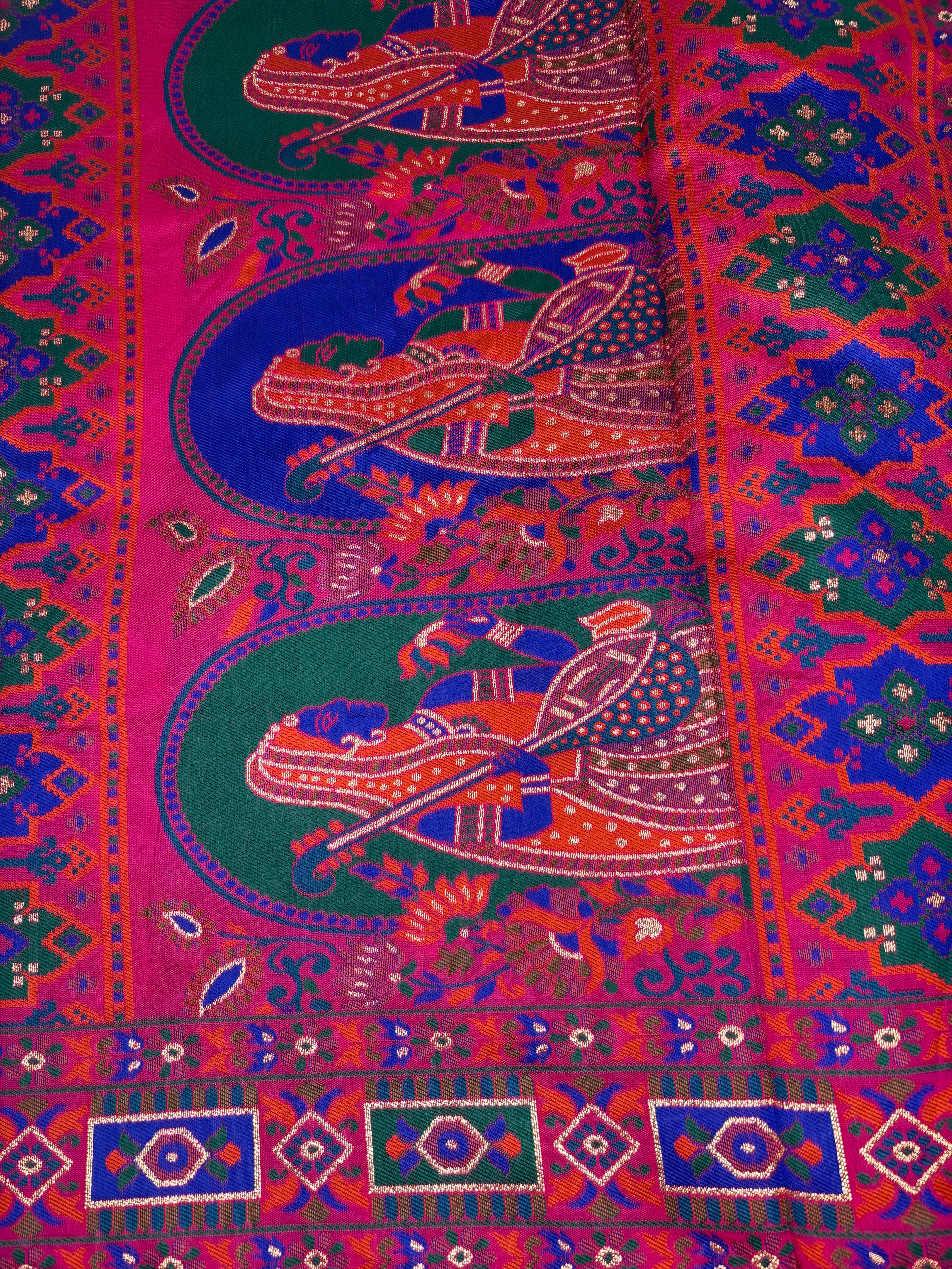 Jacquard Pashmina Kota Doll Print Elegant Sari for Festive and Casual Wear