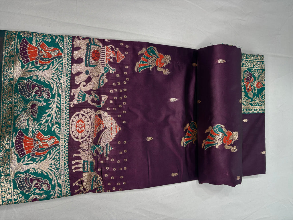 Jacquard Pashmina Butti Print Saree for Festive Wear