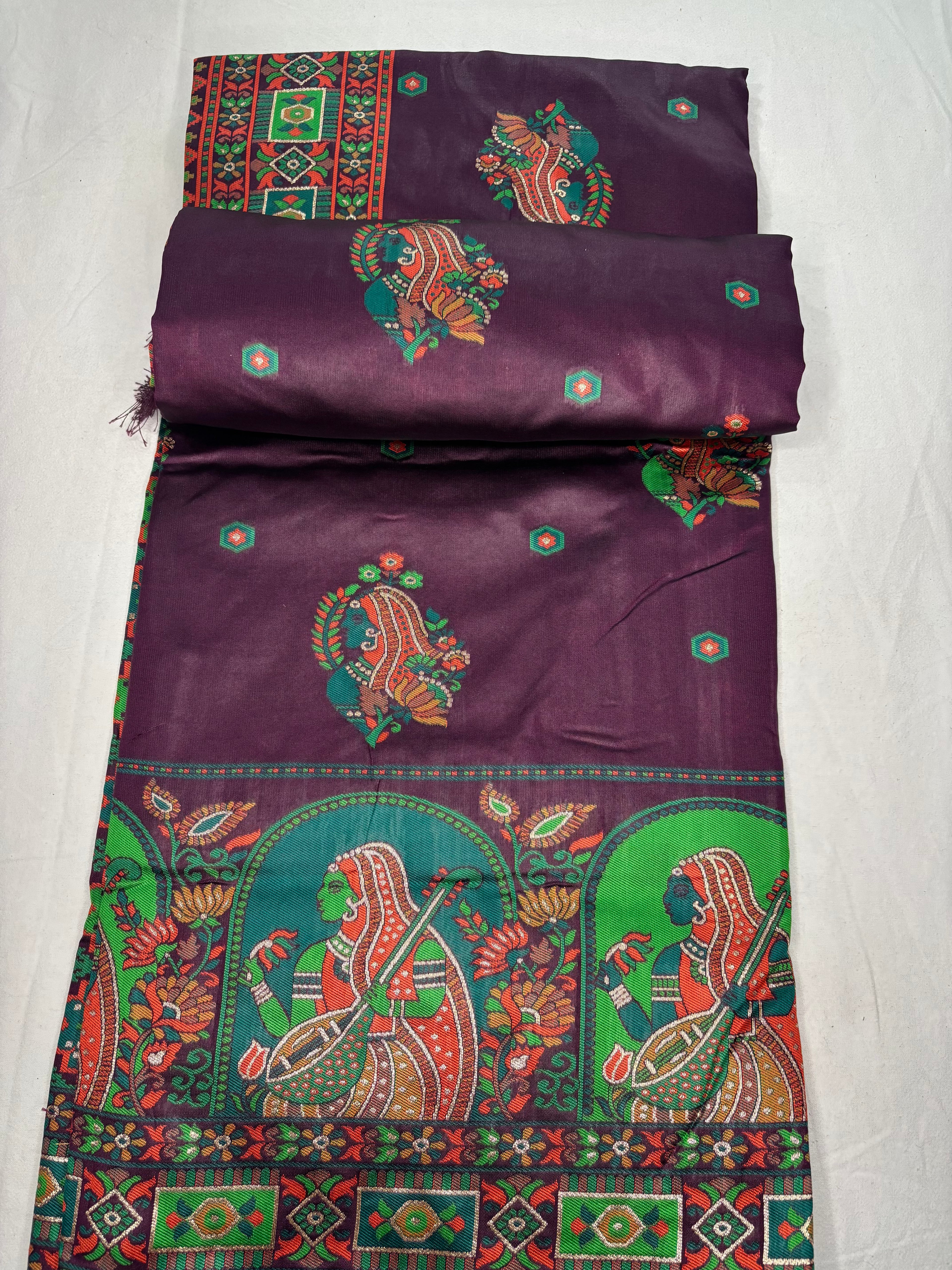 Jacquard Pashmina Kota Doll Print Elegant Sari for Festive and Casual Wear