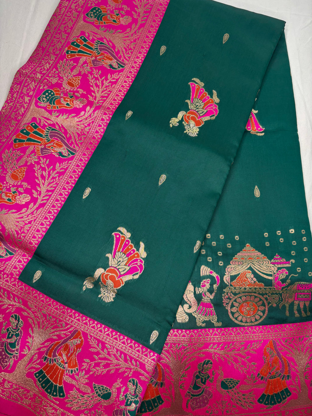 Jacquard Pashmina Baby Doll Print Woven Elegant Saree for Festive Wear