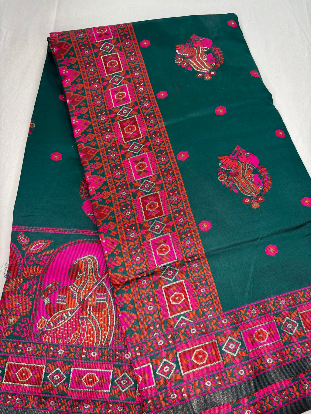 Jacquard Pashmina Kota Doll Print Elegant Sari for Festive and Casual Wear