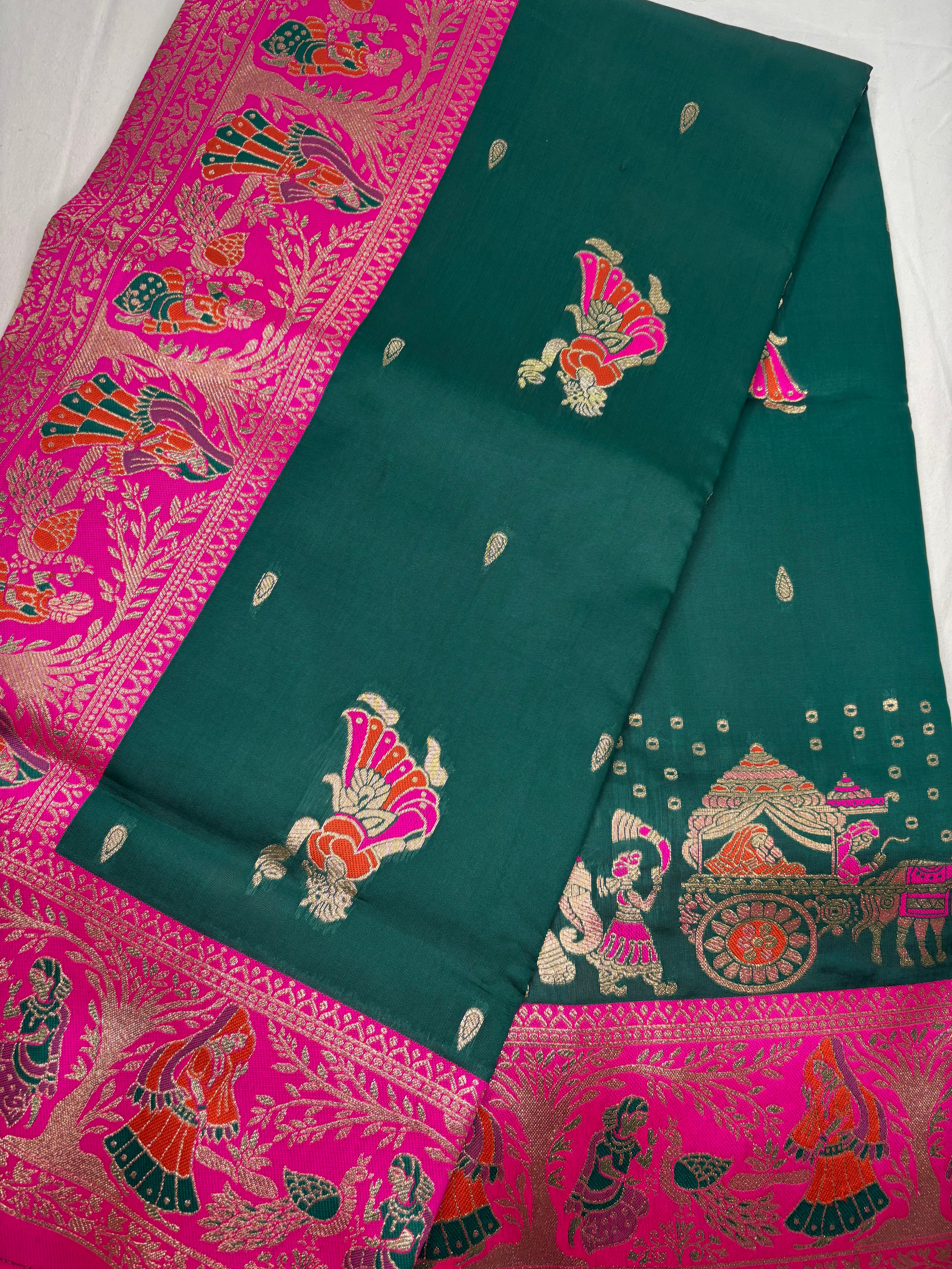 Jacquard Pashmina Butti Print Saree for Festive Wear