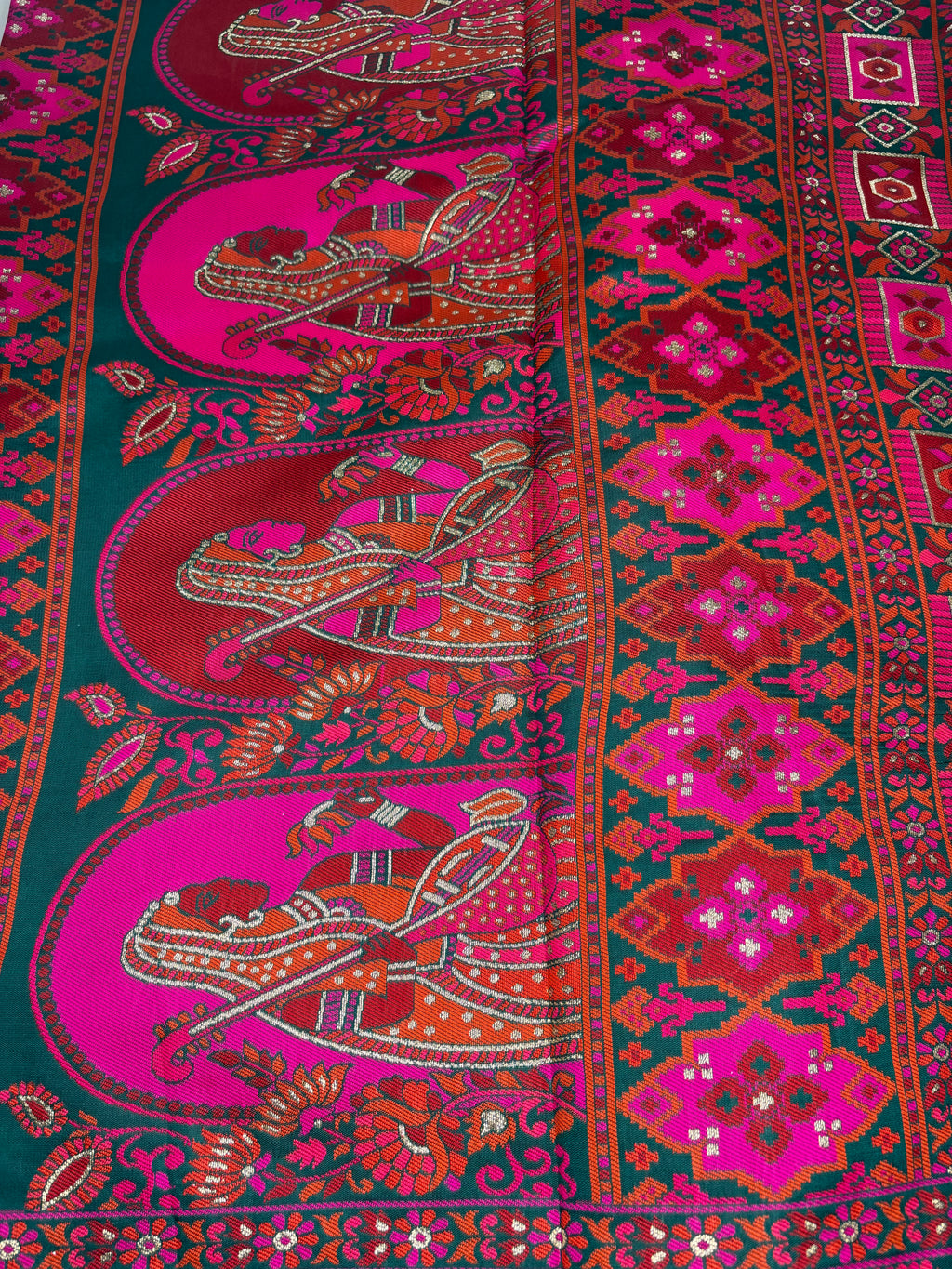 Jacquard Pashmina Kota Doll Print Elegant Sari for Festive and Casual Wear