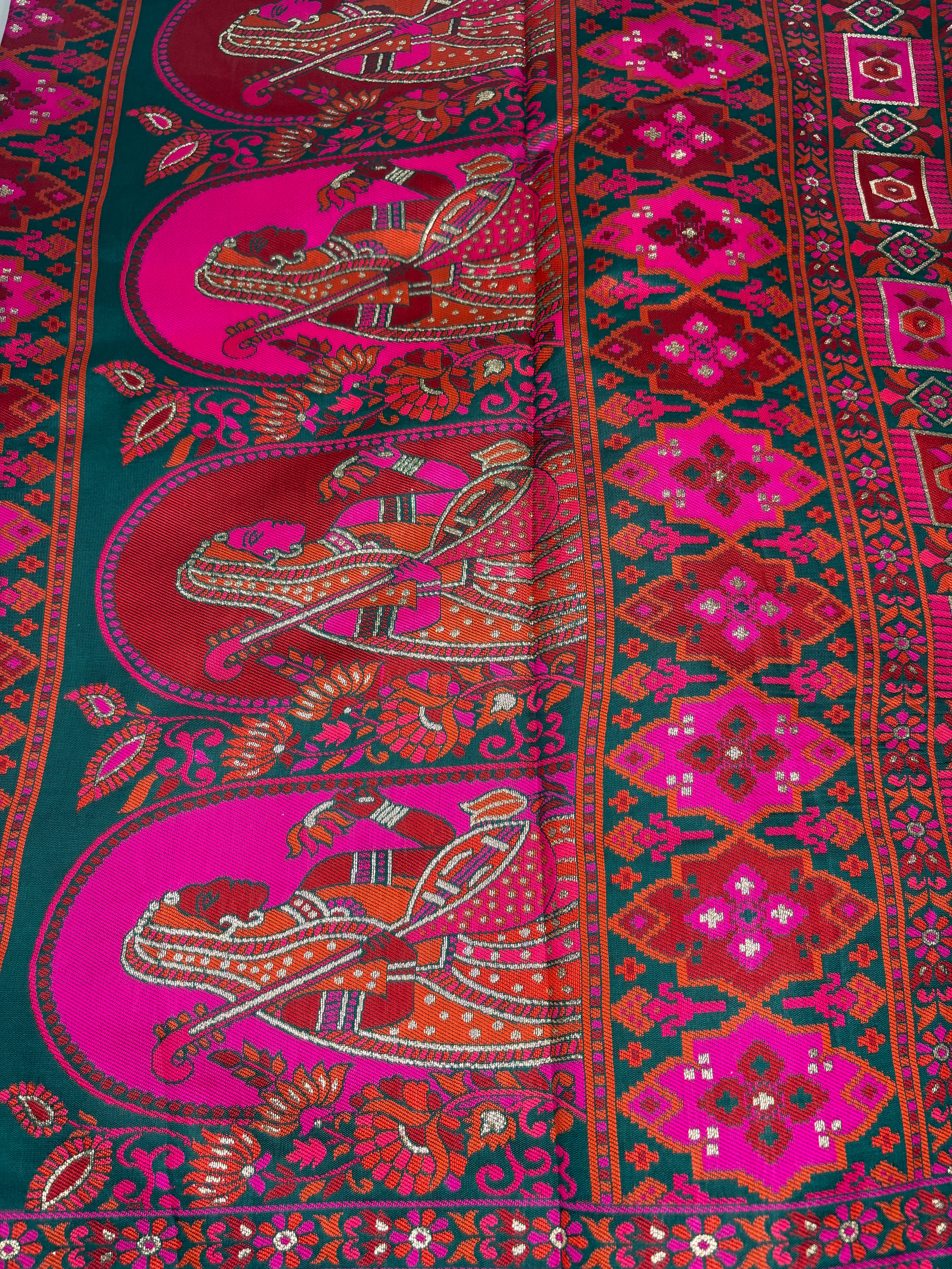 Jacquard Pashmina Kota Doll Print Elegant Sari for Festive and Casual Wear