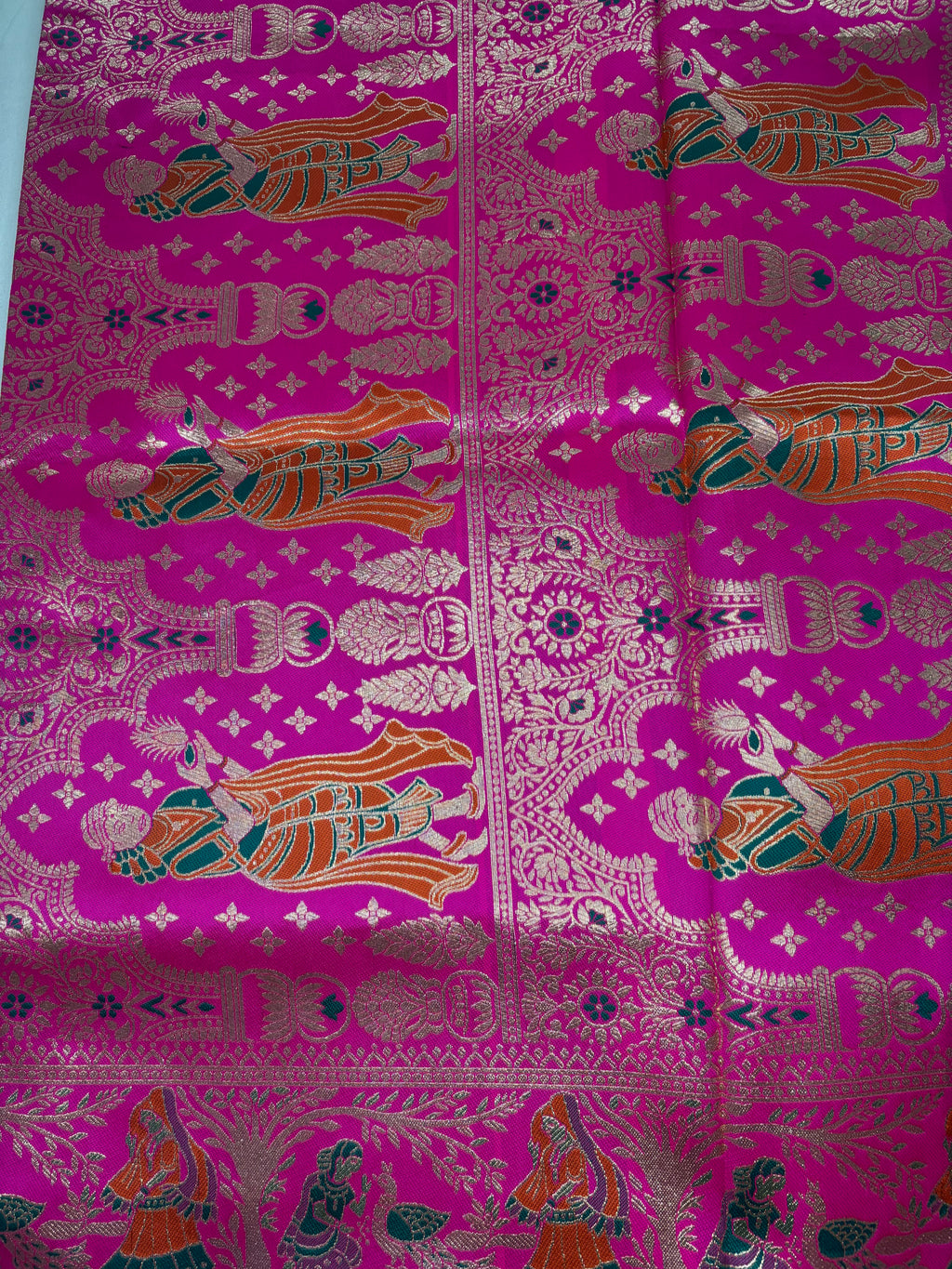 Jacquard Pashmina Baby Doll Print Woven Elegant Saree for Festive Wear