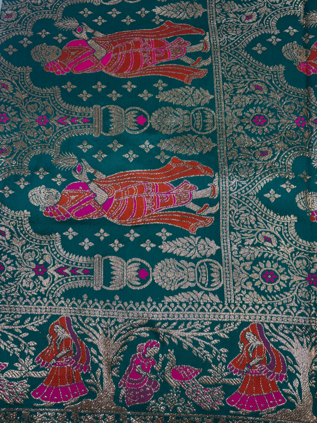 Jacquard Pashmina Baby Doll Print Woven Elegant Saree for Festive Wear